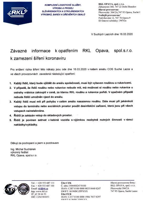 Aktuální informace